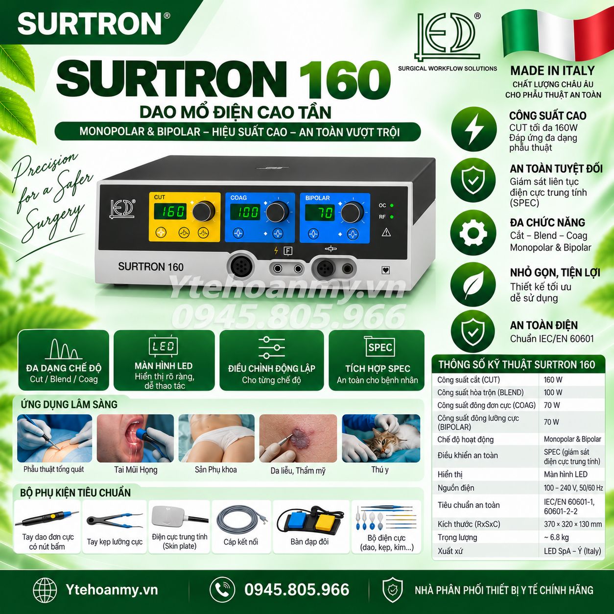 Dao mổ điện cao tần Surtron 160